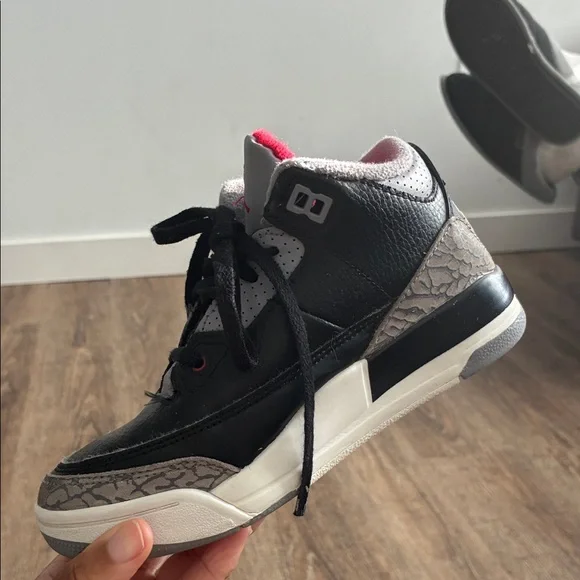 Jordan Kids Black and Gray Sneakers - Picture 6 of 16